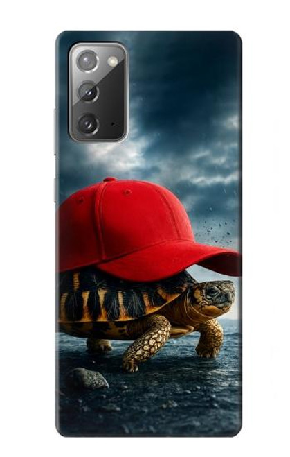 S4056 Tortue de Madagascar à bonnet rouge Etui Coque Housse pour Samsung Galaxy Note 20