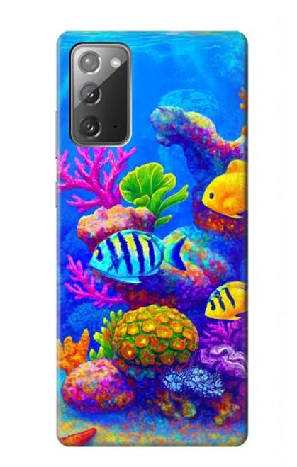 S4058 Aquarium coloré Etui Coque Housse pour Samsung Galaxy Note 20