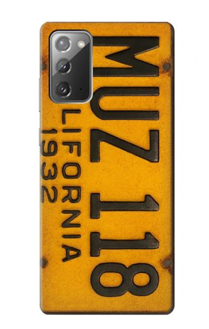 S4060 Plaque d'immatriculation vintage de Californie Etui Coque Housse pour Samsung Galaxy Note 20