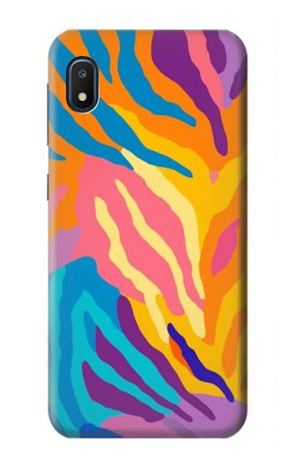 S4037 Motif zèbre coloré Etui Coque Housse pour Samsung Galaxy A10e