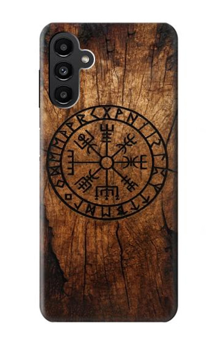 S4036 Boussole en bois viking Vegvisir Etui Coque Housse pour Samsung Galaxy A13 5G