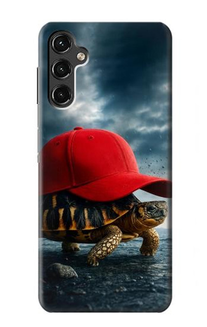 S4056 Tortue de Madagascar à bonnet rouge Etui Coque Housse pour Samsung Galaxy A14 5G