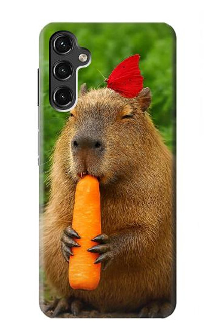S4068 Papillon capybara Etui Coque Housse pour Samsung Galaxy A14 5G