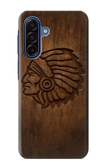 S4035 Sculpture sur bois amérindienne Etui Coque Housse pour Samsung Galaxy A17
