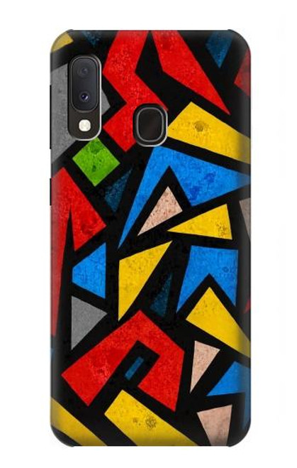 S4044 Art urbain abstrait Etui Coque Housse pour Samsung Galaxy A20e