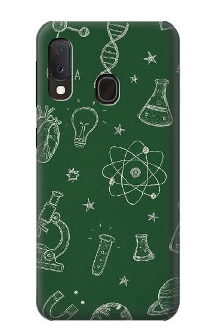 S4059 Graphisme scientifique sur tableau noir Etui Coque Housse pour Samsung Galaxy A20e