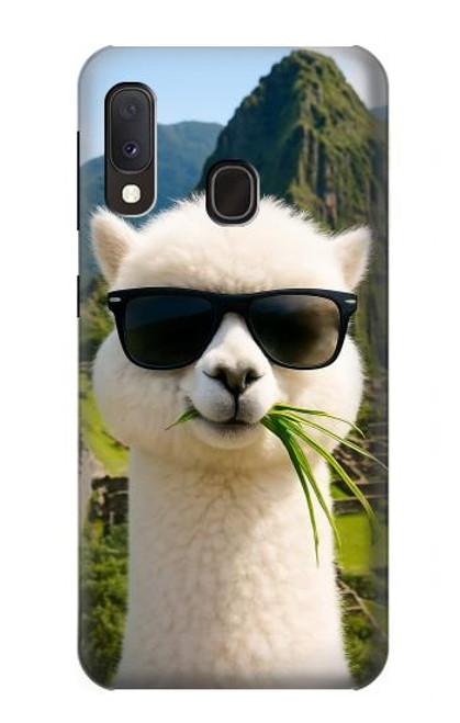S4069 Lunettes de soleil alpaga Etui Coque Housse pour Samsung Galaxy A20e