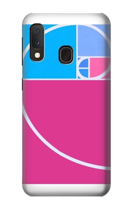 S4076 Spirale de Fibonacci et nombre d'or Etui Coque Housse pour Samsung Galaxy A20e