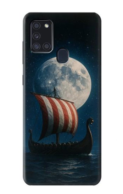 S4040 Navire de guerre viking Etui Coque Housse pour Samsung Galaxy A21s