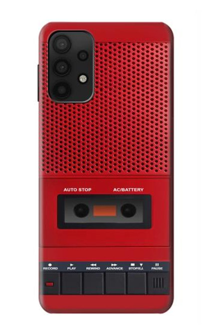 S4073 Cassette rouge vintage Graphique du joueur Etui Coque Housse pour Samsung Galaxy A32 5G