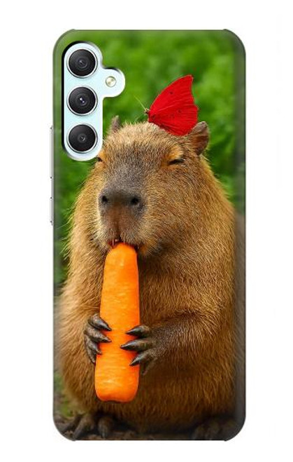 S4068 Papillon capybara Etui Coque Housse pour Samsung Galaxy A34 5G