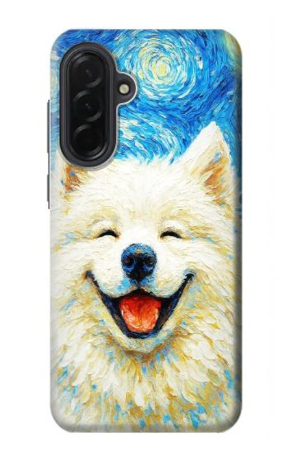S4064 Chien souriant La Nuit étoilée de Van Gogh Etui Coque Housse pour Samsung Galaxy A36
