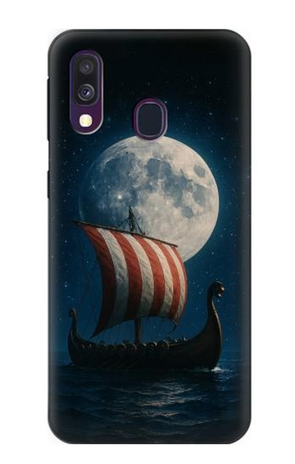 S4040 Navire de guerre viking Etui Coque Housse pour Samsung Galaxy A40