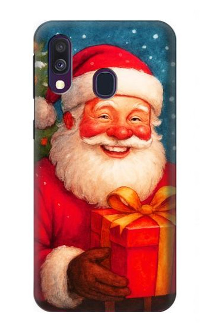 S4046 Joyeux Père Noël Etui Coque Housse pour Samsung Galaxy A40
