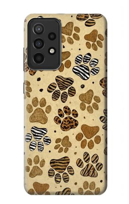 S4032 Empreinte de patte d'animal sauvage Etui Coque Housse pour Samsung Galaxy A52s 5G