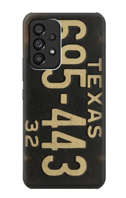 S4061 Plaque d'immatriculation vintage du Texas Etui Coque Housse pour Samsung Galaxy A53 5G