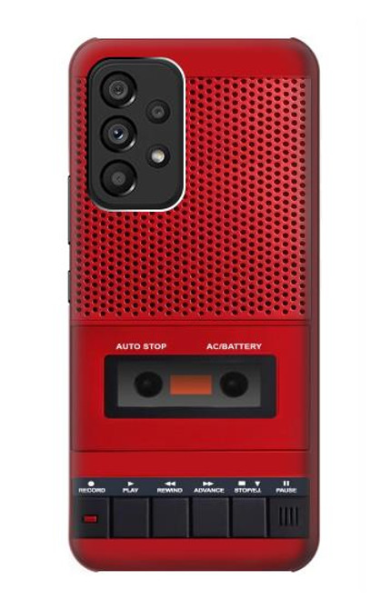 S4073 Cassette rouge vintage Graphique du joueur Etui Coque Housse pour Samsung Galaxy A53 5G