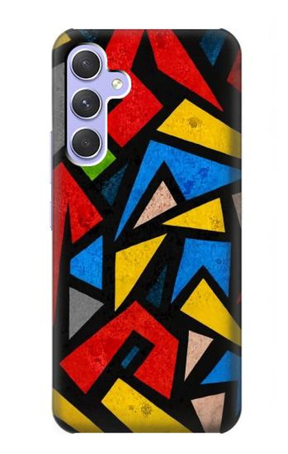 S4044 Art urbain abstrait Etui Coque Housse pour Samsung Galaxy A54 5G