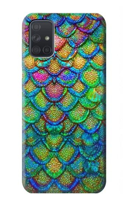 S4071 Écailles de sirène colorées Etui Coque Housse pour Samsung Galaxy A71 5G