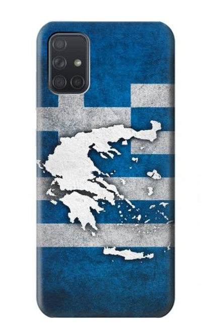 S4074 Le drapeau de la Grèce Etui Coque Housse pour Samsung Galaxy A71 5G