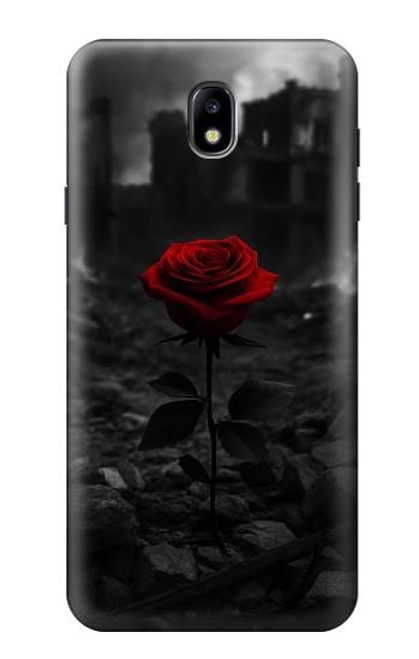 S4048 Ruines de roses rouges Etui Coque Housse pour Samsung Galaxy J7 (2018), J7 Aero, J7 Top, J7 Aura, J7 Crown, J7 Refine, J7 Eon, J7 V 2nd Gen, J7 Star