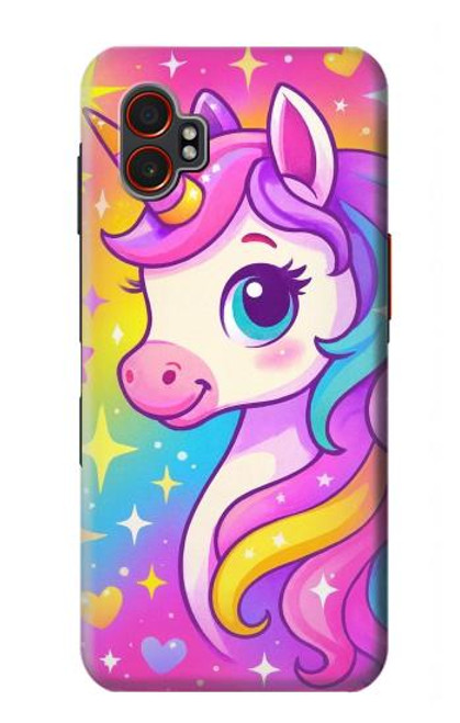 S4057 Licorne mignonne dessin animé Etui Coque Housse pour Samsung Galaxy XCover7 Pro