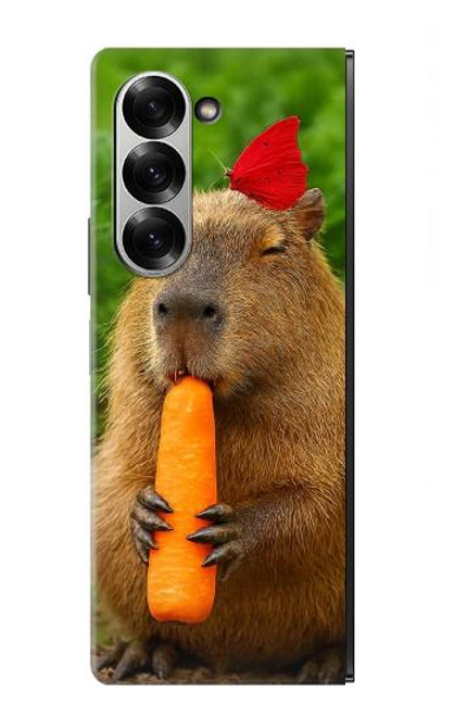 S4068 Papillon capybara Etui Coque Housse pour Samsung Galaxy Z Fold 7