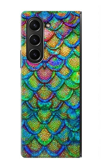 S4071 Écailles de sirène colorées Etui Coque Housse pour Samsung Galaxy Z Fold 5