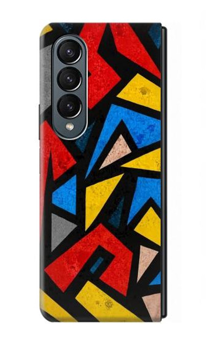 S4044 Art urbain abstrait Etui Coque Housse pour Samsung Galaxy Z Fold 4