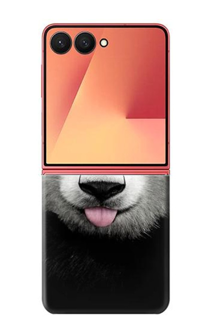 S4049 Panda mignon tirant la langue Etui Coque Housse pour Samsung Galaxy Z Flip 7