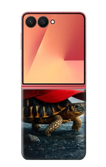 S4056 Tortue de Madagascar à bonnet rouge Etui Coque Housse pour Samsung Galaxy Z Flip 7