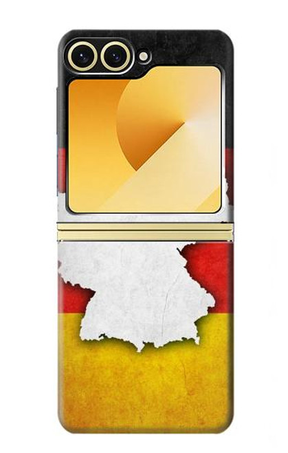 S4055 Drapeau allemand Etui Coque Housse pour Samsung Galaxy Z Flip 6, Flip 7 FE