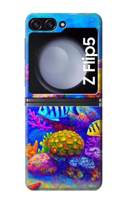 S4058 Aquarium coloré Etui Coque Housse pour Samsung Galaxy Z Flip 5
