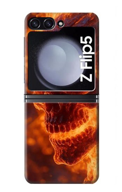 S4062 Crâne de feu Etui Coque Housse pour Samsung Galaxy Z Flip 5