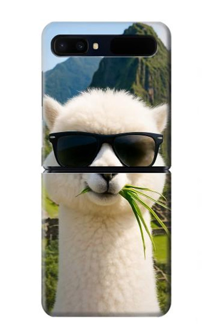 S4069 Lunettes de soleil alpaga Etui Coque Housse pour Samsung Galaxy Z Flip 5G