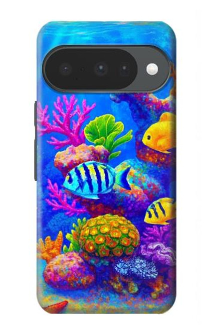 S4058 Aquarium coloré Etui Coque Housse pour Google Pixel 10, 10 Pro