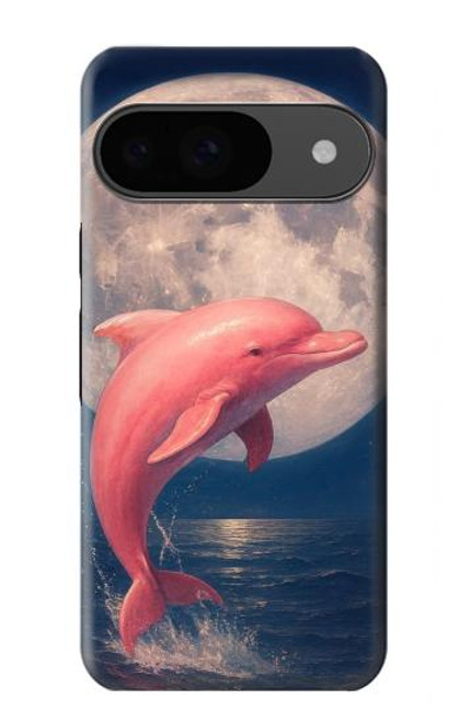 S4045 Nuit de lune de dauphin Etui Coque Housse pour Google Pixel 9