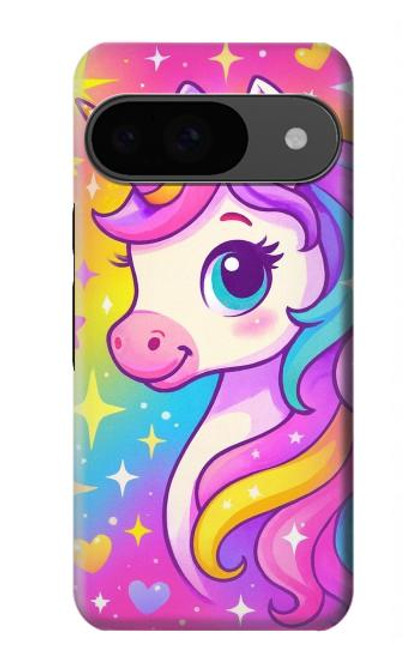S4057 Licorne mignonne dessin animé Etui Coque Housse pour Google Pixel 9