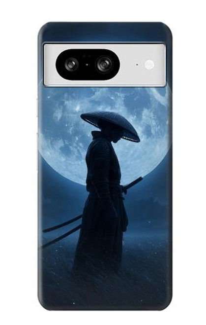 S4034 Nuit de lune de samouraï Etui Coque Housse pour Google Pixel 8