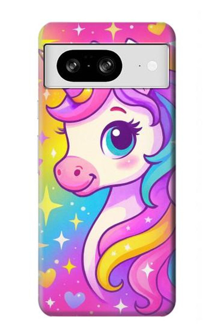 S4057 Licorne mignonne dessin animé Etui Coque Housse pour Google Pixel 8