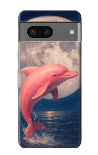 S4045 Nuit de lune de dauphin Etui Coque Housse pour Google Pixel 7
