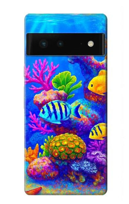 S4058 Aquarium coloré Etui Coque Housse pour Google Pixel 6