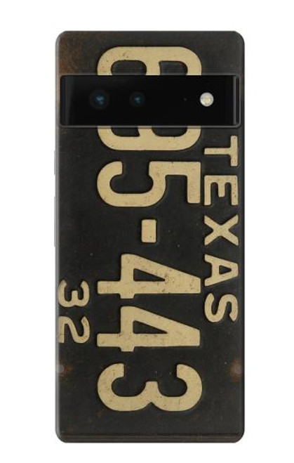 S4061 Plaque d'immatriculation vintage du Texas Etui Coque Housse pour Google Pixel 6