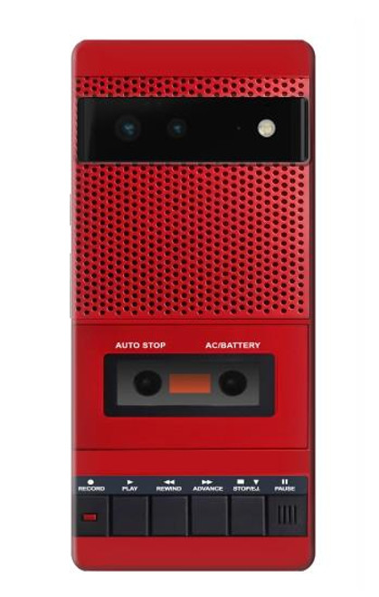 S4073 Cassette rouge vintage Graphique du joueur Etui Coque Housse pour Google Pixel 6