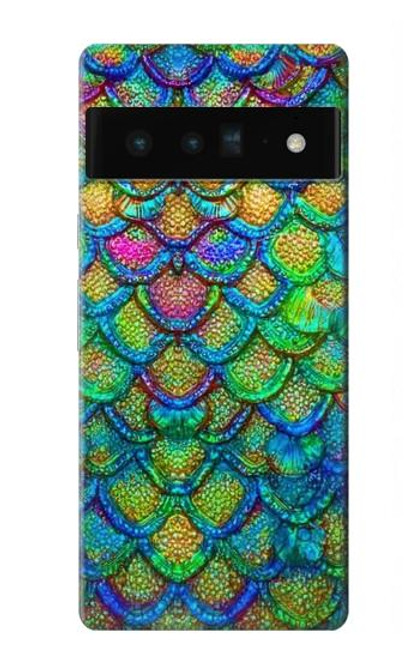S4071 Écailles de sirène colorées Etui Coque Housse pour Google Pixel 6 Pro