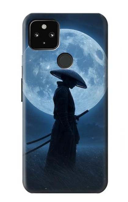 S4034 Nuit de lune de samouraï Etui Coque Housse pour Google Pixel 4a 5G