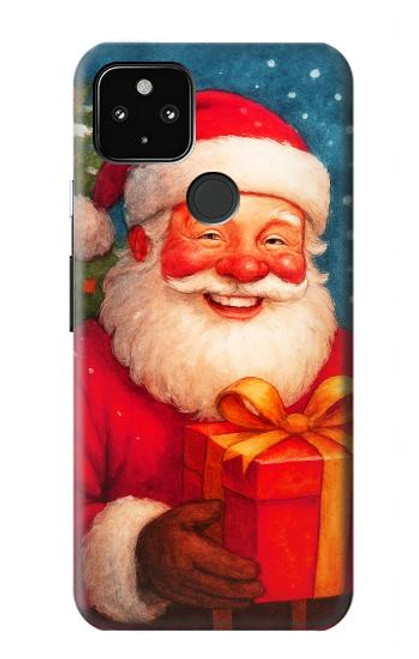 S4046 Joyeux Père Noël Etui Coque Housse pour Google Pixel 4a 5G