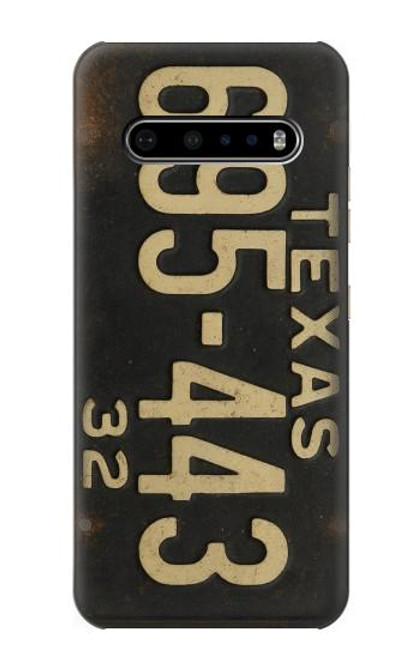 S4061 Plaque d'immatriculation vintage du Texas Etui Coque Housse pour LG V60 ThinQ 5G