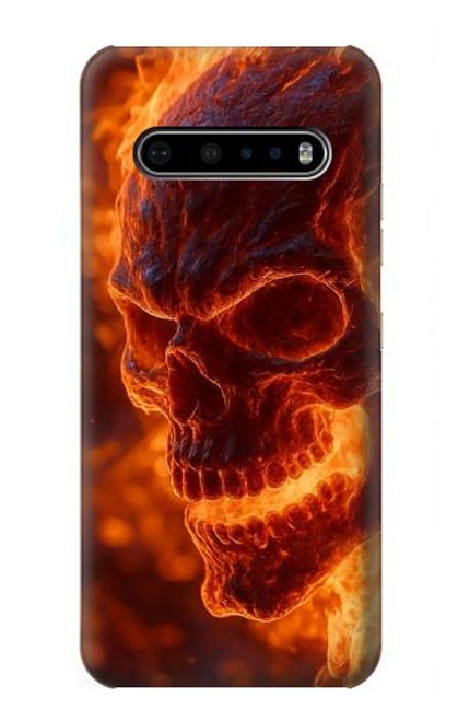 S4062 Crâne de feu Etui Coque Housse pour LG V60 ThinQ 5G