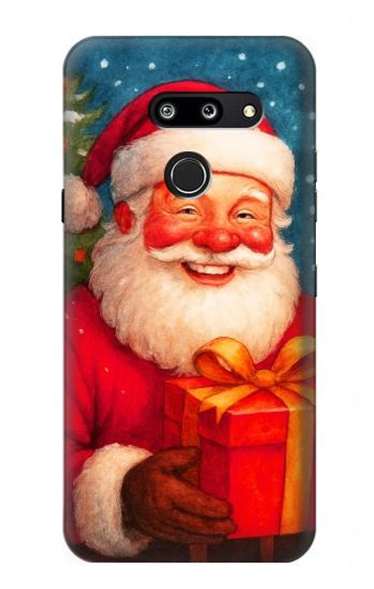 S4046 Joyeux Père Noël Etui Coque Housse pour LG G8 ThinQ